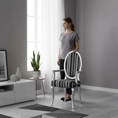 Klasiskais krēsls ar rokturiem ēdamistabas dīvāns Lounge Luxus Neu