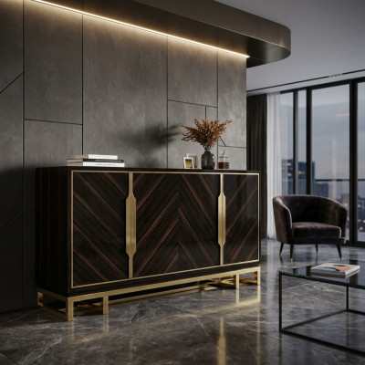 Komoda Sideboard Skapja luksusa skapis Plaukts mēbeles Koka skapis Jauns