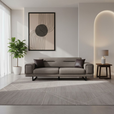 Luksus sofas ģimenes istabā divvietīgs dīvāns modernās mēbeles jaunais dizains