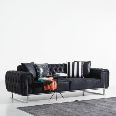 Dīvāns trīs vietas dīvāns dizains Chesterfield luksusa mēbeles mīkstie dīvāni dzīvojamā istaba