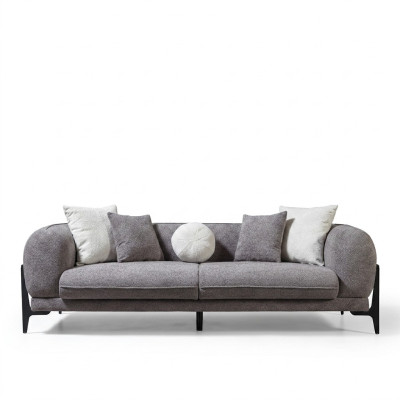 Luksusa dīvāns ar trim sēdvietām, mūsdienīga dizaina polsterēta sofa. Jauna.