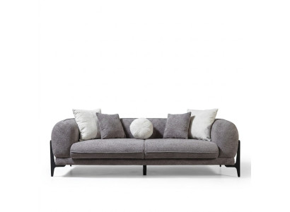 Luksusa dīvāns ar trim sēdvietām, mūsdienīga dizaina polsterēta sofa. Jauna.