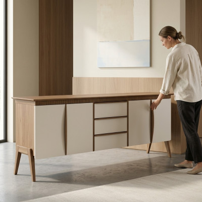 Dizaina luksusa mēbeles sideboard ēdamistabai, moderns stila komodas skapis
