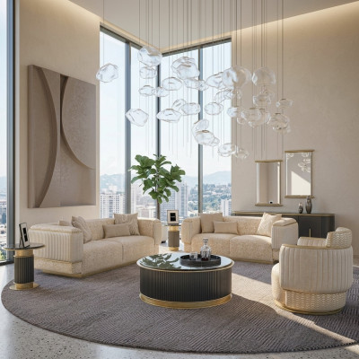 Sofas komplektā 3 gabalos dzīvojamajā istabā dizaina trīsvietīgā dīvāngarnitūra divvietīgais dīvāns