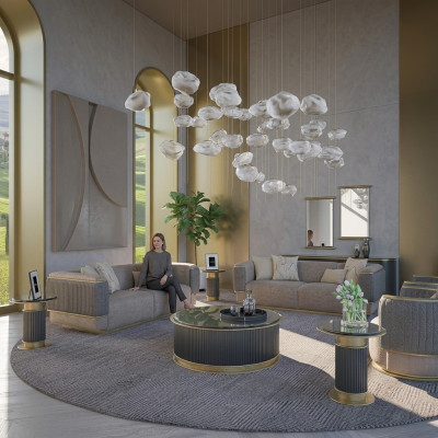 Sofas komplekts 4 gab. polster sofa dzīvojamajā istabā trīsvietīgs sofa moderns dizains krēslijs