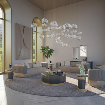 Sofas komplekts 4 gab. polster sofa dzīvojamajā istabā trīsvietīgs sofa moderns dizains krēslijs