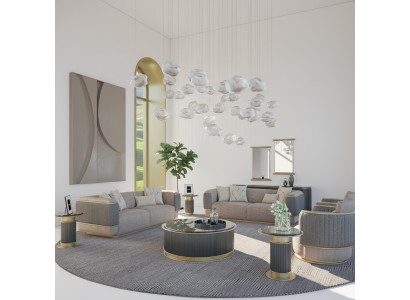 Sofas komplekts 4 gab. polster sofa dzīvojamajā istabā trīsvietīgs sofa moderns dizains krēslijs