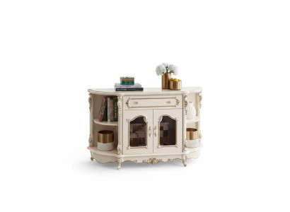 Sideboard dzīvojamā istabā klasiski mēbeles iekšējam apdarei.