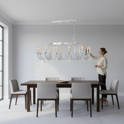 Lustra Pakaramais gaismeklis Lustrs Kristāls Gaismeklis Griestu lampa Lampas 106x80
