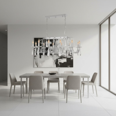Lustra Pakaramais gaismeklis Lustrs Kristāls Gaismeklis Griestu lampa Lampas 106x80