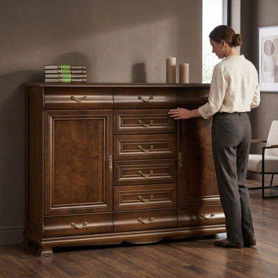 Kommode īstais koks skapis ozols koks komodi sideboard Sideboardi.