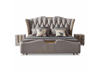 Chesterfield gulta apmetuma dizains Luksusa divguļamie viesnīcas gultas Luksusa viesnīcas jaunās.