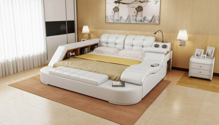Chesterfield Dubultais luksusa dizaina gulta 180x200 Multifunkcionālā gulta Jauna