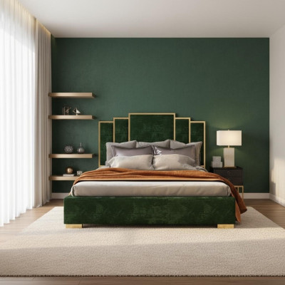 Dizaina gulta Tekstila luksusa gultas Moderns viesnīcas ietvars Guļamistaba 180x200
