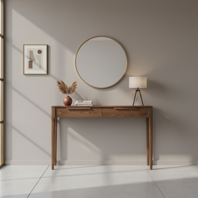 Konsolēta dzīvojamā istaba Sideboard Sekretāra dizains Koka galds Luxus