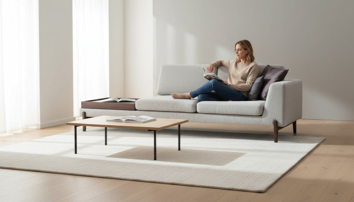 Luksusa dzīvojamā istaba galds Moderns dizains koks ar tekstilu Lounge Club Sofa Big