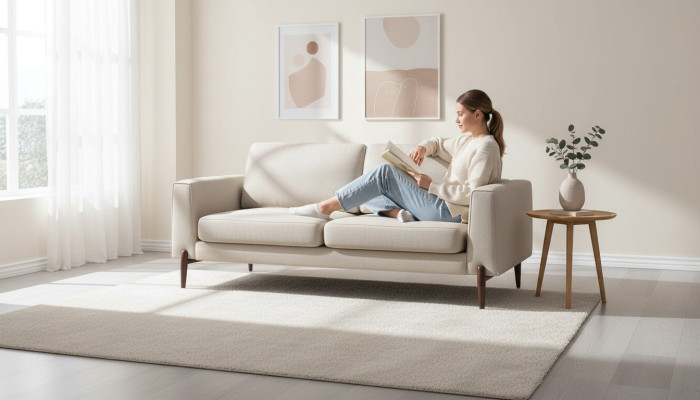 Luksusa dzīvojamā istaba Dīvāns Moderns dizains koks ar audumiem Dīvāni Sofa