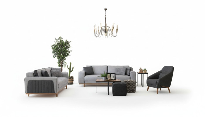 Luksusa dīvāns komplekts 3+2+1 Moderns dīvāns Sofa Polster dizains Lounge mēbeles