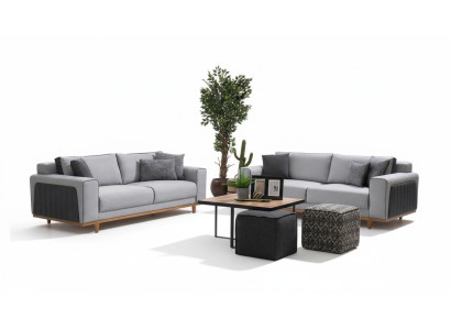Duosofa no auduma dīvāns polsterī ērta auduma dīvāns divvietīgs auduma dīvāns