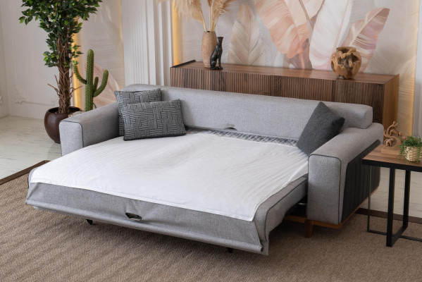 Lielā sofa 242 cm dīvāns Polster Mēbeles Dīvāni Auduma dīvāns Iekārtojums Tekstils