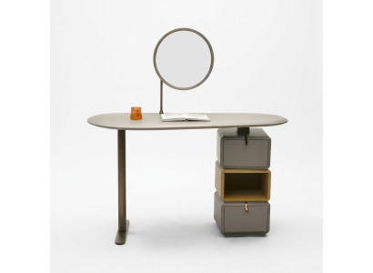 Dizainā galds ar spoguli, luksusa guļamistabas mēbeles, 2 gab. uzglabāšana