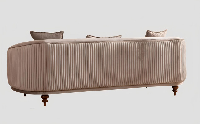Dīvāns 3 vietām Elegants krēsls Moderns luksusa dizains Koka mēbeles Piekariņš