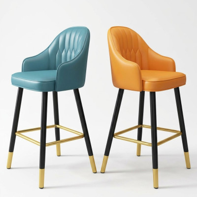 Barhocker Barstuhl Stoff Design Barstühle Bar Hocker Esszimmer Neu  Sēdekļi ar atbalsta kājām, ar auduma dizainu, jauni bāra sēdekļi virtuvei.