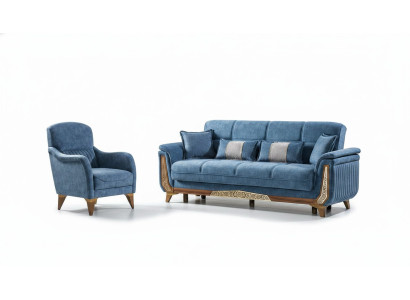 Sofas komplekts 3+1 vieta, tekstils, koks, dzīvojamā istaba, jauns luksusa dīvāns