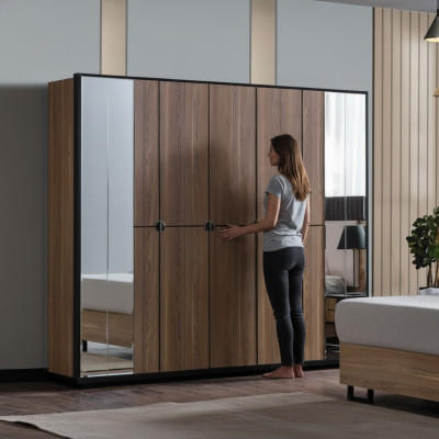 Skapis Skapji Skapis Dizains Koks 246 cm Moderna Mēbeles Jauna