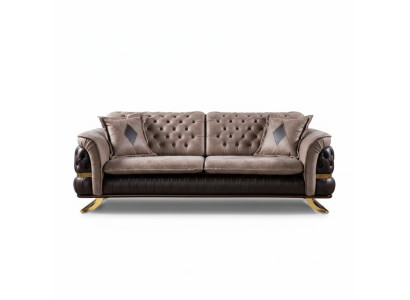 Drei sēdvietu dizaina dīvāns 3 sēdvietu dīvāns auduma Chesterfield dīvāns 3 materiāls Jauneszcze