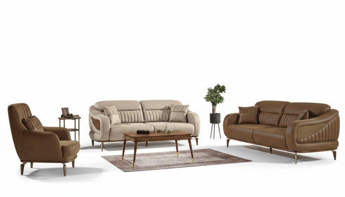 Sofas komplekts 3+3+1 mīkstajamēbeļu komplekts Mūsdienīgs atpūtas krēsls Moderns stils 3 gabalos Luksusa dzīvojamais istaba.