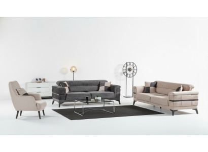 Sofas komplekts 3+3+1 koksnes dzīvojamā istaba luksusa dīvāns moderns audums jauns pilnībā