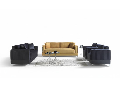Sofas komplekts 3+2+1+1 auduma moderns komplekts krēsli dīvāns 3 sēdvietu luksuss.