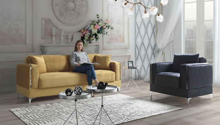 Sofas komplekts 3+1 sēdvietu modernais relaksējošais krēsls modernais stils 2 gab. luksuss jauna dzīvojamā istaba jauna