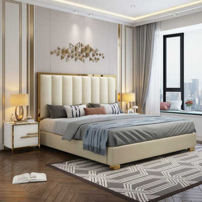 Gulta Polster Dizains Luksusa Dubultie Viesnīcas Gultas 180x200cm Guļamistabā