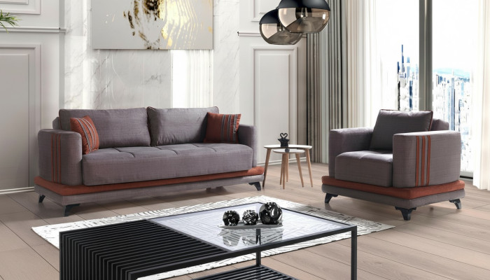 Sofa komplekti 3+1 vietas Tekstils koksne Moderns 3-vietīgs dīvāns Krēsls Pilns komplekts Apzīmējums EU