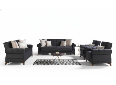 Sofas komplekts 3+2+1+1 auduma moderns pilna komplektācija 2 krēsli dīvāns 3 sēdvietas luksusa versijā