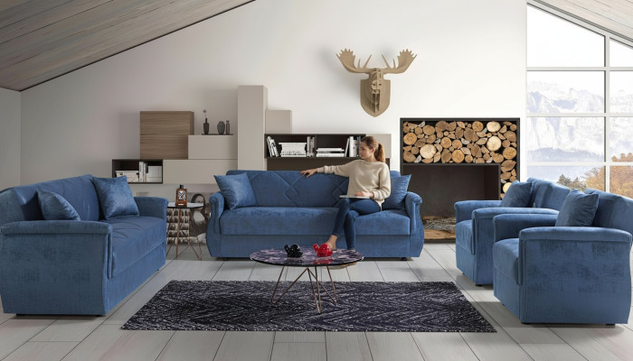 Sofas komplekts 3+2+1+1 koka mājās luksusa sofa Moderns audums komplekts ES