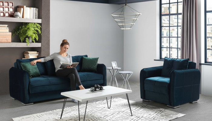 Sofas sēžamvieta 3+1 Solvējs Dīvāns Garnitūra Moderns Relaksējošs krēsls Mēbeles Luksuss