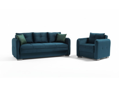 Sofas sēžamvieta 3+1 Solvējs Dīvāns Garnitūra Moderns Relaksējošs krēsls Mēbeles Luksuss