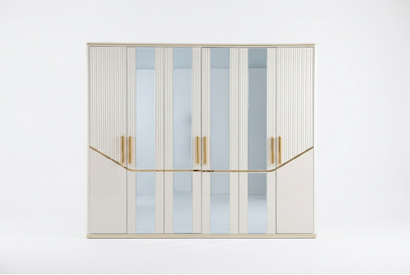 Skapji skapji skapis dizains koks beige zelts moderns mēbeles 270 cm