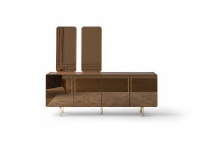 Sideboard ar 2x spoguli luksusa komplekts ar kumodzi koka komoda moderns