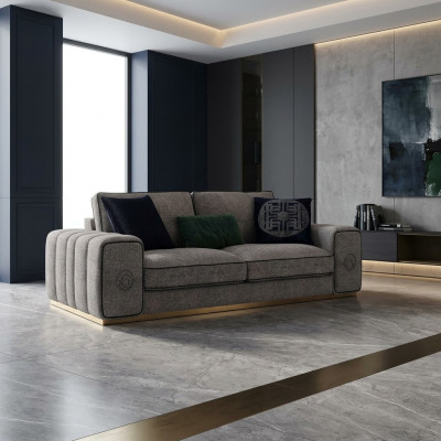 Luksusa dīvāns Polstermöbel Polster Sofa Teksila dīvāns dzīvojamā istaba Jauns divvietīgs