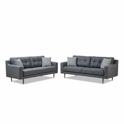 Peleka dzīvojamo istabas dīvānu sēta Luksusso 2x polster sofa teksta mēbeles