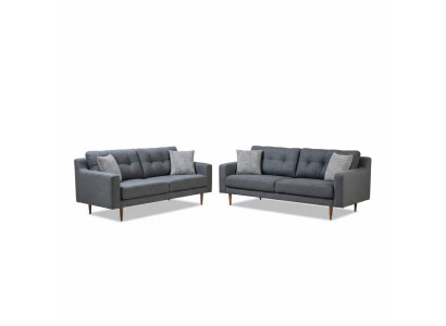 Peleka dzīvojamo istabas dīvānu sēta Luksusso 2x polster sofa teksta mēbeles