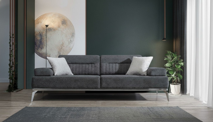 Peleka dzīvojamā istaba 3-vietīga auduma sofa Moderns luksuzs dizains Tekstils materiāls