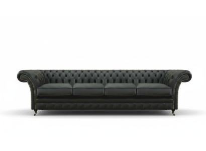 Dzīvojamā istaba Chesterfield melna dīvāns četrvieta moderna iekārtojums jauns