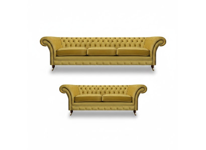 Dzīvojamā istaba Moderns Chesterfield trīs vietas ar divu vietu dīvāniem Dīvāngarnitūra