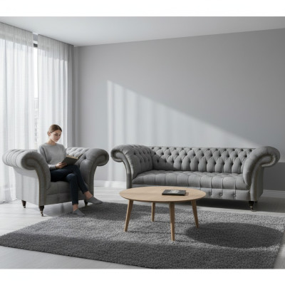 Peleks trisvietigs dīvāns sofa viesistaba krēsls krēsls česterfilda mēbeles