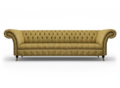 Luksusa dīvāns četrmetrīgs dīvāns viesistabai Chesterfield tekstila mēbeles